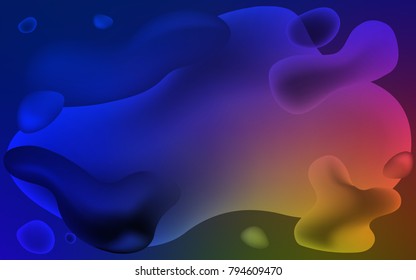 Dark Blue, Yellow vector template with bubble shapes. Geometric illustration in memphis style with gradient.  Memphis style for your business design.