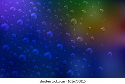 Dark Blue, Yellow vector texture with disks. Beautiful colored illustration with blurred circles in nature style. The pattern can be used for ads, leaflets of liquid.