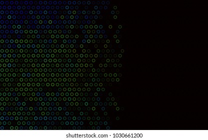Dark Blue, Yellow vector  texture with disks. Illustration with set of shining colorful abstract circles. The pattern can be used for aqua ad, booklets.