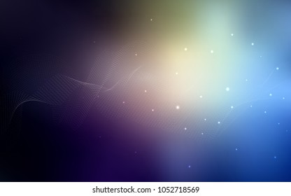 Dark Blue, Yellow vector texture with disks. Blurred decorative design in abstract style with bubbles. Beautiful design for your business natural advert.