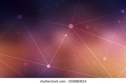 Dark Blue, Yellow vector texture with disks, lines. Colorful illustration with circles and lines in futuristic style. Pattern can be used as texture of wallpapers.