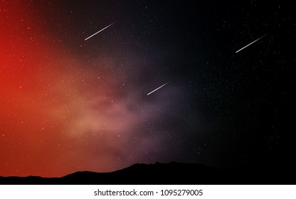 Dark Blue, Yellow vector texture with milky way stars. Shining illustration with sky stars on abstract template. Pattern for futuristic ad, booklets.
