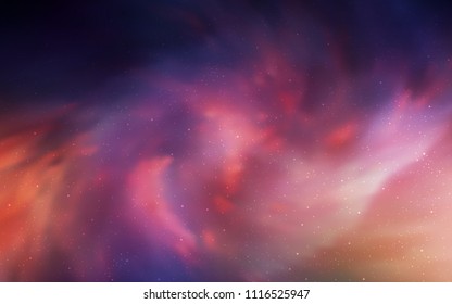 Dark Blue, Yellow vector texture with milky way stars. Shining illustration with sky stars on abstract template. Pattern for futuristic ad, booklets.