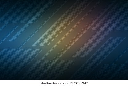 Dark Blue, Yellow vector texture with colored lines. Glitter abstract illustration with colored sticks. Smart design for your business advert.