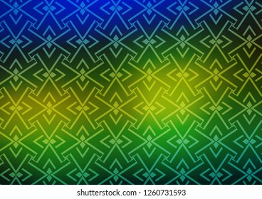 Dark Blue, Yellow vector texture with colored lines. Modern geometrical abstract illustration with staves. Pattern for business booklets, leaflets.