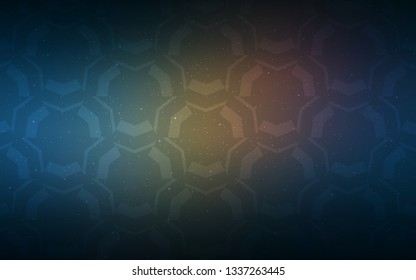 Dark Blue, Yellow vector texture with bent lines. Shining colorful illustration in simple style. The best colorful design for your business.