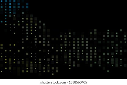 Dark Blue, Yellow vector texture in rectangular style. Decorative design in abstract style with rectangles. Pattern for busines ad, booklets, leaflets