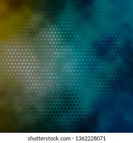 Dark Blue, Yellow vector texture with circles. Glitter abstract illustration with colorful drops. Pattern for wallpapers, curtains.