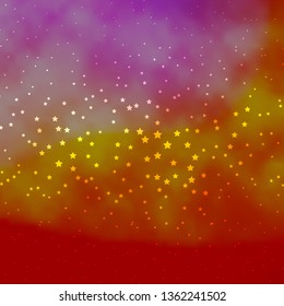 Dark Blue, Yellow vector texture with beautiful stars. Colorful illustration in abstract style with gradient stars. Best design for your ad, poster, banner.