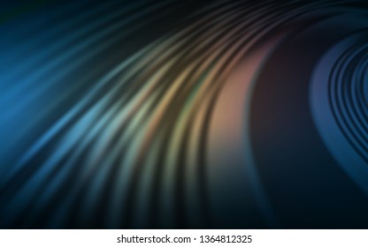 Dark Blue, Yellow vector texture with curved lines. Colorful illustration in abstract style with gradient. The best colorful design for your business.
