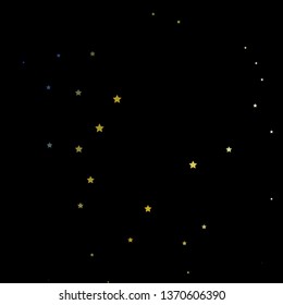 Dark Blue, Yellow vector texture with beautiful stars. Blur decorative design in simple style with stars. Theme for cell phones.