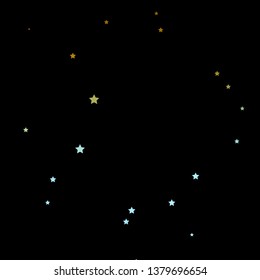 Dark Blue, Yellow vector texture with beautiful stars. Shining colorful illustration with small and big stars. Pattern for new year ad, booklets.