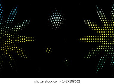 Dark Blue, Yellow vector texture in rectangular style. Beautiful illustration with rectangles and squares. Pattern for commercials.