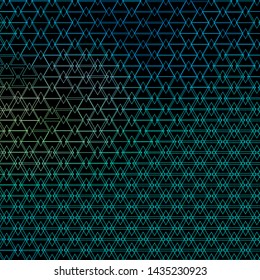 Dark Blue, Yellow vector texture with lines, triangles. Illustration with colorful gradient triangles. Template for wallpapers.