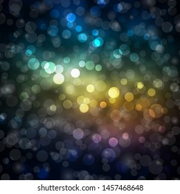 Dark Blue, Yellow vector texture with circles. Glitter abstract illustration with colorful drops. Pattern for websites, landing pages.