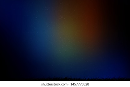 Dark Blue, Yellow vector texture with milky way stars. Space stars on blurred abstract background with gradient. Pattern for astrology websites.