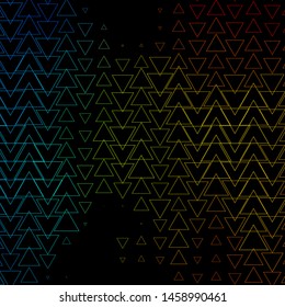 Dark Blue, Yellow vector texture with lines, triangles. Modern gradient illustration with colorful triangles. Pattern for websites.