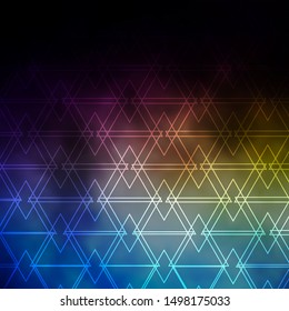 Dark Blue, Yellow vector texture with lines, triangles. Gradient triangles in abstract style on simple form. Pattern for commercials.