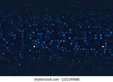 Dark Blue, Yellow vector  texture with disks. Beautiful colored illustration with blurred circles in nature style. Pattern for ads, leaflets.
