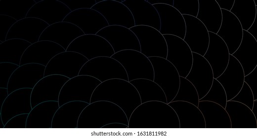 Dark Blue, Yellow vector texture with disks. Illustration with set of shining colorful abstract spheres. Pattern for booklets, leaflets.