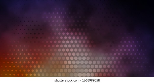 Dark Blue, Yellow vector texture with circles. Modern abstract illustration with colorful circle shapes. Design for posters, banners.