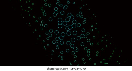 Dark Blue, Yellow vector texture with disks. Colorful illustration with gradient dots in nature style. Design for your commercials.