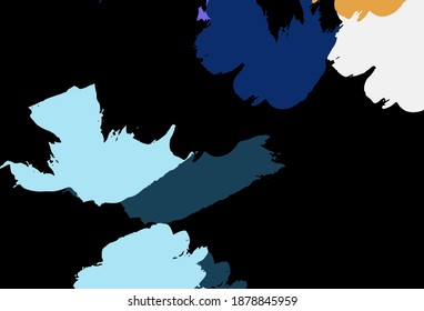 Dark Blue, Yellow vector texture with abstract forms. Decorative design in abstract style with random forms. Modern design for your business card.