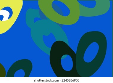 Dark Blue, Yellow vector texture with disks. Modern abstract illustration with colorful water drops. Design for posters, banners.