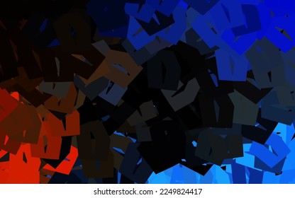 Azul oscuro, textura vectorial amarilla con hexágonos coloridos. Hexagones coloridos sobre fondo borroso. Patrón para tu anuncio, folletos.