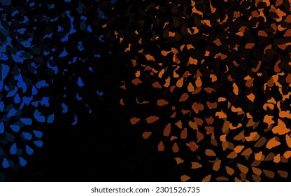 Dark Blue, Yellow vector texture with abstract forms. Colorful chaotic forms with gradient in modern style. Background for a cell phone.