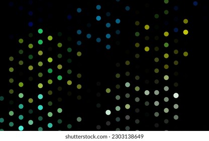 Dark Blue, Yellow vector texture with disks. Beautiful colored illustration with blurred circles in nature style. Pattern for ads, booklets.