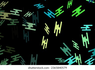 Dark Blue, Yellow vector texture with colorful lines. Glitter abstract illustration with colored sticks. Backdrop for TV commercials.