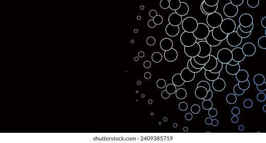 Dark Blue, Yellow vector texture with circles. Illustration with set of shining colorful abstract spheres. Pattern for booklets, leaflets.