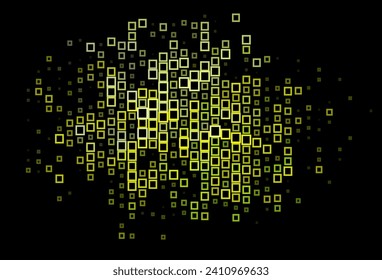 Dark Blue, Yellow vector texture in rectangular style. Glitter abstract illustration with rectangular shapes. Smart design for your business advert.