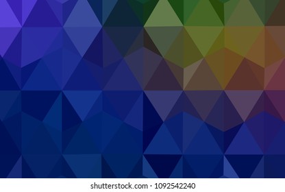 Dark Blue, Yellow vector triangle mosaic texture. Colorful illustration in abstract style with triangles. Pattern for a brand book's backdrop.