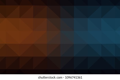 Dark Blue, Yellow vector triangle mosaic cover. Elegant bright polygonal illustration with gradient. Brand new style for your business design.