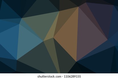Dark Blue, Yellow vector triangle mosaic texture. Shining polygonal illustration, which consist of triangles. Brand-new style for your business design.