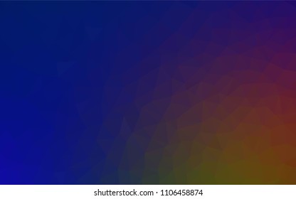 Dark Blue, Yellow vector triangle mosaic texture. Modern abstract illustration with triangles. Best triangular design for your business.