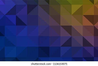 Dark Blue, Yellow vector triangle mosaic template. Creative geometric illustration in Origami style with gradient. Brand new style for your business design.