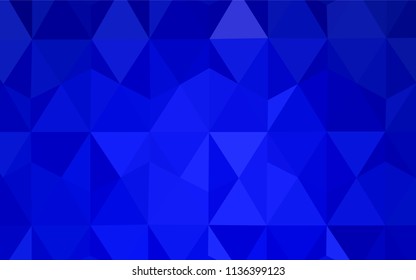 Dark Blue, Yellow vector triangle mosaic template. Glitter abstract illustration with an elegant triangles. New template for your brand book.