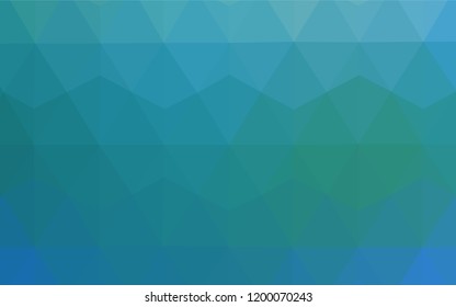 Dark Blue, Yellow vector triangle mosaic cover. Creative geometric illustration in Origami style with gradient. Best triangular design for your business.