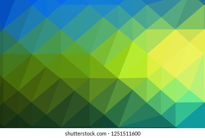 Dark Blue, Yellow vector triangle mosaic template. Shining colored illustration in a Brand new style. Elegant pattern for a brand book.