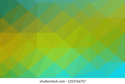 Dark Blue, Yellow vector triangle mosaic texture. A vague abstract illustration with gradient. Brand new design for your business.