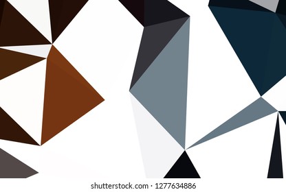 Dark Blue, Yellow vector triangle mosaic cover. Elegant bright polygonal illustration with gradient. Textured pattern for your backgrounds.