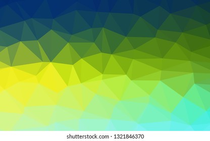 Dark Blue, Yellow vector triangle mosaic cover. A completely new color illustration in a vague style. Brand new style for your business design.