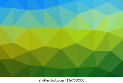 Dark Blue, Yellow vector triangle mosaic template. A completely new color illustration in a vague style. Template for a cell phone background.