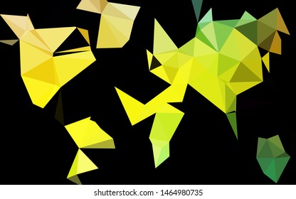 Dark Blue, Yellow vector triangle mosaic cover. Modern geometrical abstract illustration with gradient. The best triangular design for your business.
