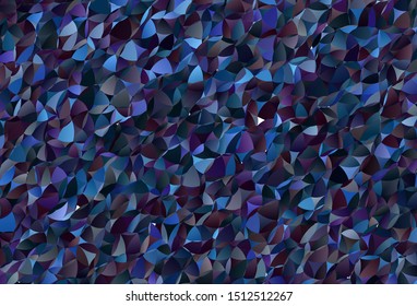 Dark Blue, Yellow vector triangle mosaic template. Shining polygonal illustration, which consist of triangles. Completely new template for your banner.