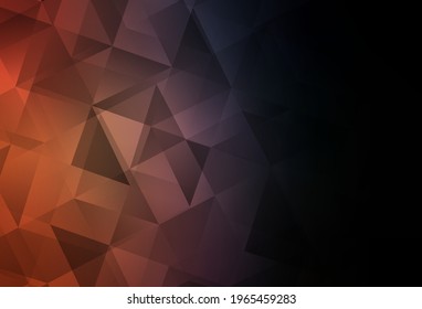 Dark Blue, Yellow vector triangle mosaic texture. Colorful abstract illustration with triangles. Triangular pattern for your design.