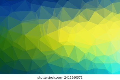 Dark Blue, Yellow vector triangle mosaic texture. Shining illustration, which consist of triangles. Textured pattern for background.